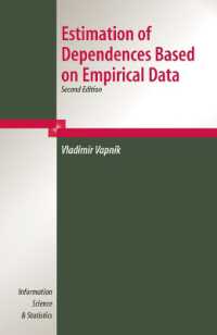 Estimation of Dependences Based on Empirical Data (Information Science and Statistics)