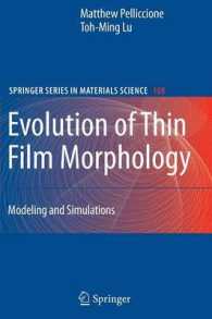 Evolution of Thin Film Morphology : Modeling and Simulations (Springer Series in Materials Science)