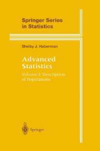 Advanced Statistics : Description of Populations (Springer Series in Statistics) 〈1〉