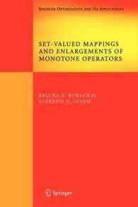 Set-valued Mappings and Enlargements of Monotone Operators (Springer Optimization and Its Applications)