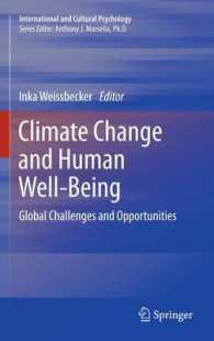 Climate Change and Human Well-Being : Global Challenges and Opportunities (International and Cultural Psychology)