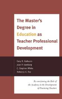 The Master's Degree in Education as Teacher Professional Development : Re-envisioning the Role of the Academy in the Development of Practicing Teachers