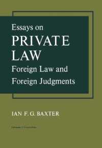 Essays on Private Law : Foreign Law and Foreign Judgments (Heritage)