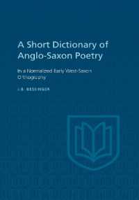 A Short Dictionary of Anglo-Saxon Poetry (Heritage)