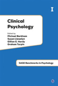 臨床心理学・第１＋２集（全８巻）<br>Clinical Psychology I & II (SAGE Benchmarks in Psychology)