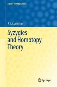 Syzygies and Homotopy Theory (Algebra and Applications) （2012）