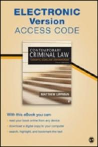 Contemporary Criminal Law Electronic Version : Concepts, Cases, and Controversies （3 PSC）