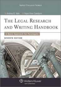 The Legal Research and Writing Handbook : A Basic Approach for Paralegals (Aspen College) （7 PCK PAP/）