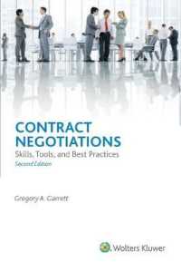 Contract Negotiations : Skills, Tools, and Best Practices （2ND）