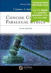 Concise Guide to Paralegal Ethics : [Connected Ebook] (Aspen Paralegal) （5TH）