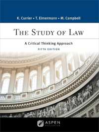 Study of Law : A Critical Thinking Approach (Aspen Paralegal) （5TH）