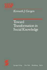 Toward Transformation in Social Knowledge (Springer Series in Social Psychology)