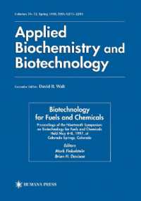 Biotechnology for Fuels and Chemicals : Proceedings of the Nineteenth Symposium on Biotechnology for Fuels and Chemicals Held May 4-8. 1997, at Colorado Springs, Colorado (Abab Symposium)