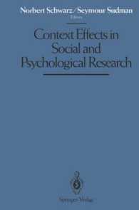Context Effects in Social and Psychological Research （ILL）