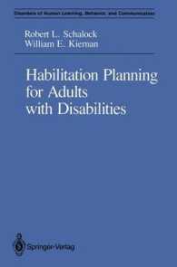 Habilitation Planning for Adults with Disabilities (Disorders of Human Learning, Behavior, and Communication)