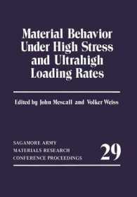 Material Behavior under High Stress and Ultrahigh Loading Rates (Sagamore Army Materials Research Conference Proceedings)