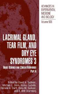 Lacrimal Gland, Tear Film, and Dry Eye Syndromes 3 : Basic Science and Clinical Relevance Part B (Advances in Experimental Medicine and Biology)