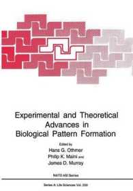 Experimental and Theoretical Advances in Biological Pattern Formation (NATO Science Series A:)