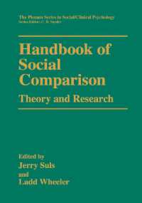 Handbook of Social Comparison : Theory and Research (The Springer Series in Social Clinical Psychology)