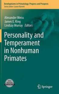 Personality and Temperament in Nonhuman Primates (Developments in Primatology : Progress and Prospects)