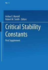 Critical Stability Constants : First Supplement (Critical Stability Constants) （1982）