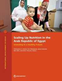 Scaling Up Nutrition in the Arab Republic of Egypt : Investing in a Healthy Future (International Development in Focus)