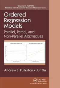 順序回帰モデル<br>Ordered Regression Models : Parallel, Partial, and Non-Parallel Alternatives (Chapman & Hall/crc Statistics in the Social and Behavioral Sciences)