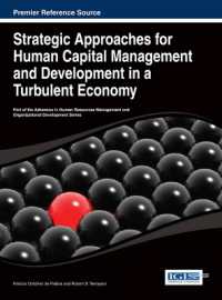 波乱の時代の人的資本管理戦略<br>Strategic Approaches for Human Capital Management and Development in a Turbulent Economy (Advances in Human Resources Management and Organizational Development)