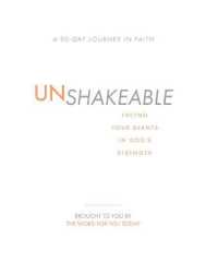 Unshakeable : Facing Your Giants in God's Strength (A 90-day Journey in Faith)