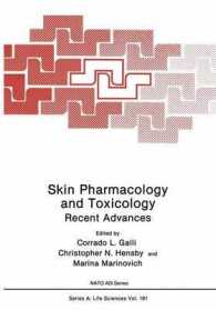Skin Pharmacology and Toxicology : Recent Advances (NATO Science Series A:)