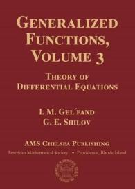 Generalized Functions, Volume 3 : Theory of Differential Equations (Ams Chelsea Publishing)