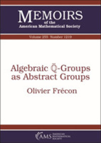 Algebraic $\overline {\mathbb {Q}}$-Groups as Abstract Groups (Memoirs of the American Mathematical Society)