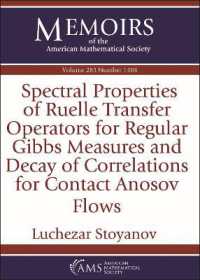 Spectral Properties of Ruelle Transfer Operators for Regular Gibbs Measures and Decay of Correlations for Contact Anosov Flows (Memoirs of the American Mathematical Society)