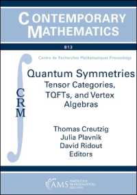 Quantum Symmetries : Tensor Categories, TQFTs, and Vertex Algebras (Contemporary Mathematics)