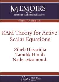 KAM Theory for Active Scalar Equations (Memoirs of the American Mathematical Society)