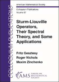 Sturm-Liouville Operators, Their Spectral Theory, and Some Applications (Colloquium Publications)