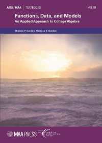 Functions, Data, and Models : An Applied Approach to College Algebra (Ams/maa Textbooks)