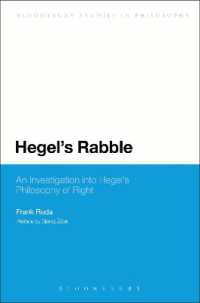 ヘーゲルの法哲学（ジジェク序文）<br>Hegel's Rabble : An Investigation into Hegel's Philosophy of Right (Bloomsbury Studies in Philosophy)