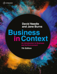 Business in Context : An Introduction to Business and its Environment -- Paperback / softback （7 ed）