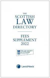 The Scottish Law Directory: the White Book Fees Supplement 2022