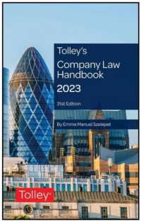 英国会社法ハンドブック（第３1版）<br>Tolley's Company Law Handbook （31TH）