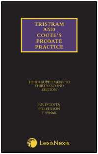 Tristram and Coote's Probate Practice Third Supplement to the 32nd edition