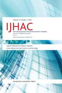 Digital Methods for Complex Datasets : IJHAC Volume 10, Issue 1 (International Journal of Humanities and Arts Computing Special Issues)