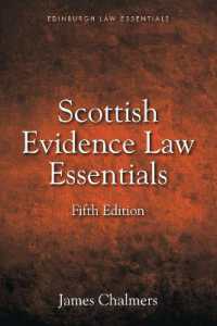 Scottish Evidence Law Essentials (Edinburgh Law Essentials") （5TH）