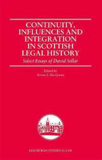 Continuity, Influences and Integration in Scottish Legal History : Select Essays of David Sellar (Edinburgh Studies in Law)