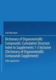 Dictionary of Organometallic Compounds : Fifth Supplement. Cumulative Structure Index to Supplements 1-5 Inclusive （Reprint）