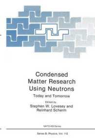 Condensed Matter Research Using Neutrons : Today and Tomorrow (NATO Science Series B:)