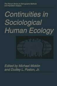 Continuities in Sociological Human Ecology (The Springer Series on Demographic Methods and Population Analysis)