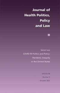 COVID-19 Politics and Policy : Pandemic Inequity in the United States