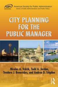 City Planning for the Public Manager (Aspa Series in Public Administration and Public Policy)